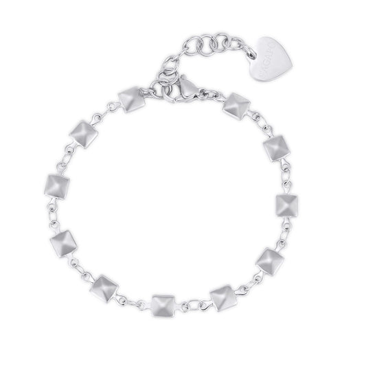 Bracciale Sagapò Chunky Bracciale In Acciaio Catena Con Borchie