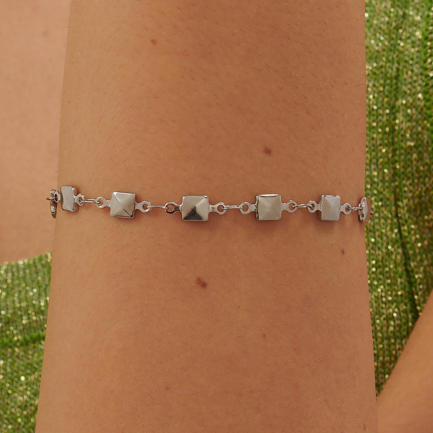 Bracciale Sagapò Chunky Bracciale In Acciaio Catena Con Borchie
