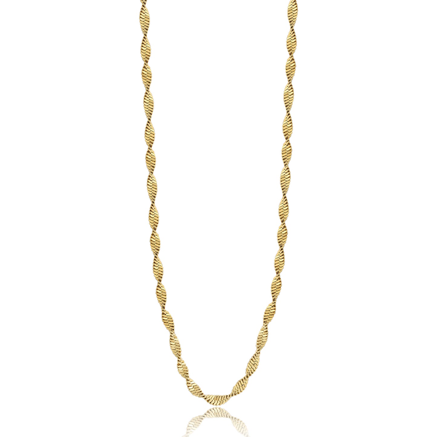 Collana Sagapò Chunky Collana Pvd Oro Maglia Snake Torchon