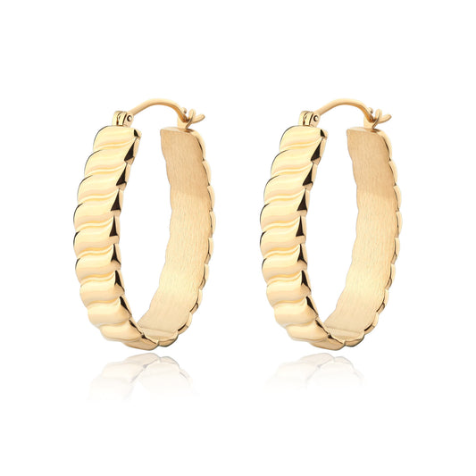 Orecchini Sagapò Chunky Boccole Torchon Pvd Oro