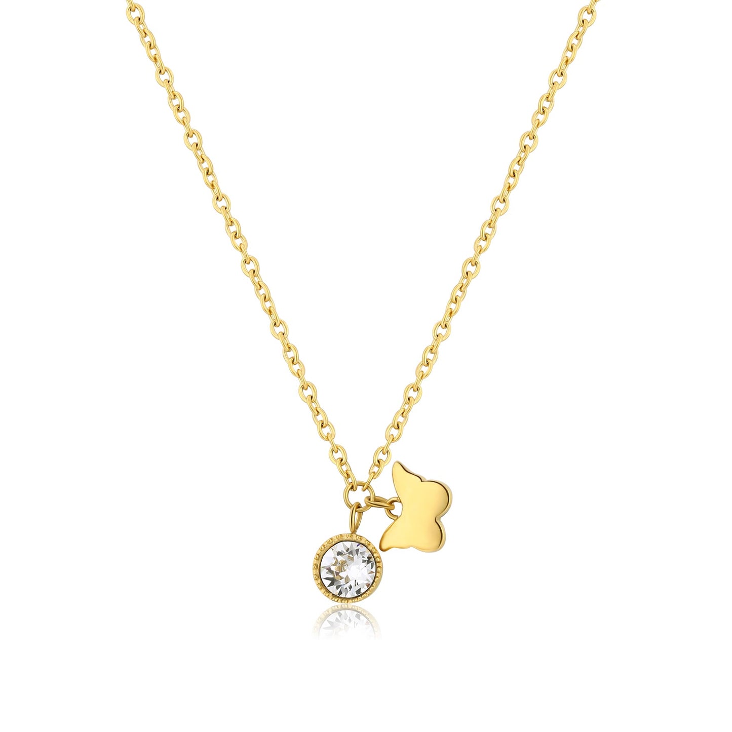 Collana Sagapò Lucky Light Pvd Oro Con Doppio Pendente