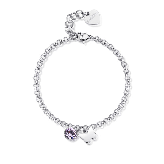 Bracciale Sagapò Lucky Light In Acciaio Con Charms