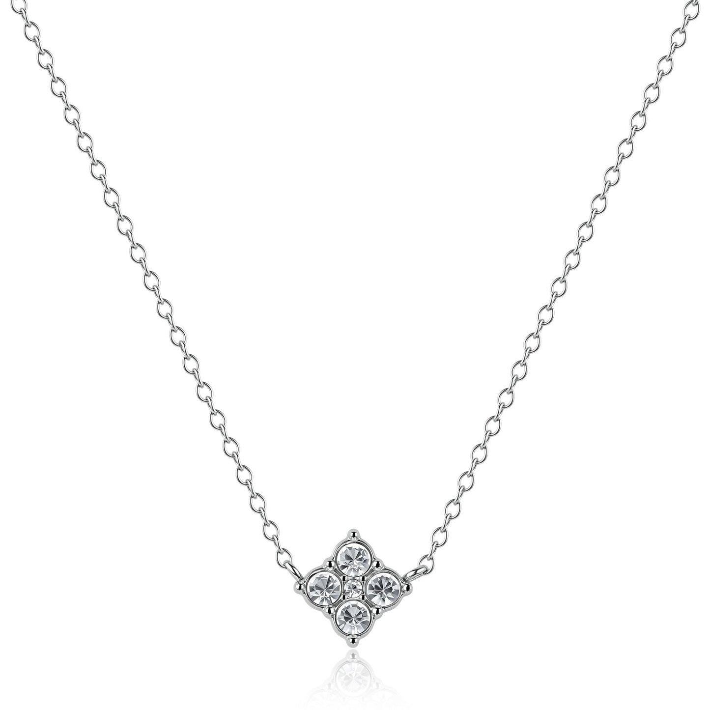 Collana Sagapò Gleam Acciaio Pendente Fiore Cristalli