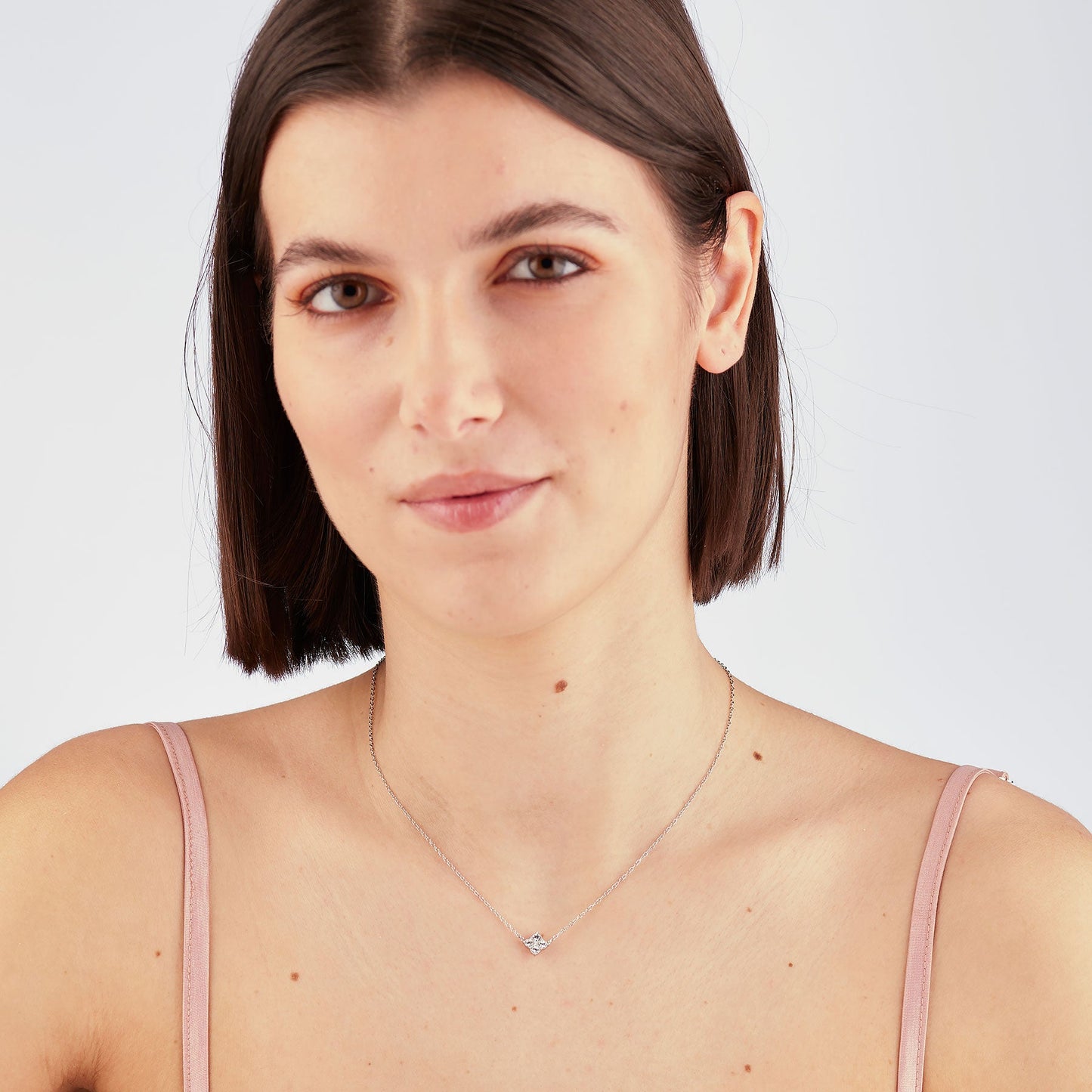 Collana Sagapò Gleam Acciaio Pendente Fiore Cristalli