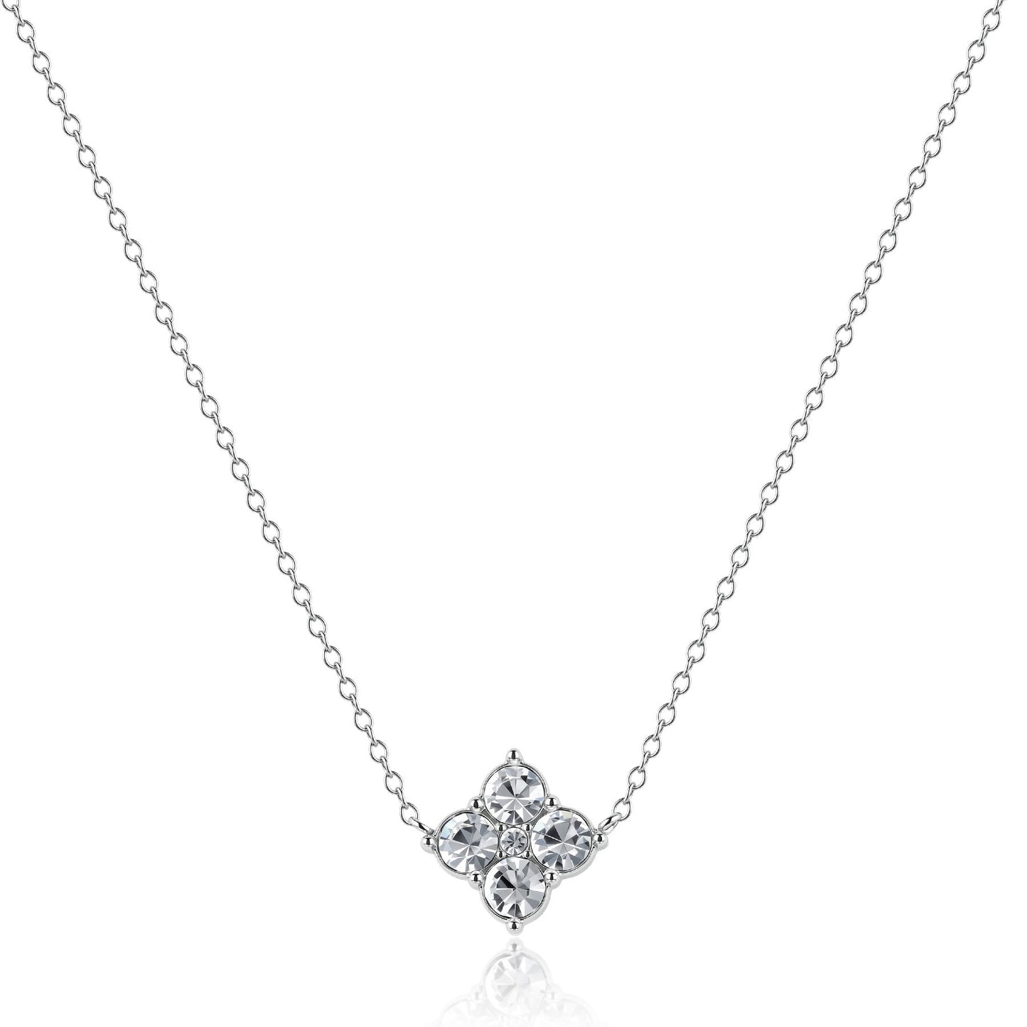 Collana Sagapò Gleam Acciaio Pendente Fiore Cristalli