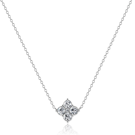 Collana Sagapò Gleam Acciaio Pendente Fiore Cristalli