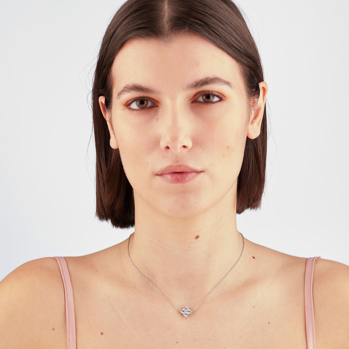 Collana Sagapò Gleam Acciaio Pendente Fiore Cristalli