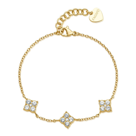 Bracciale Sagapò Gleam Pvd Oro con Cristalli
