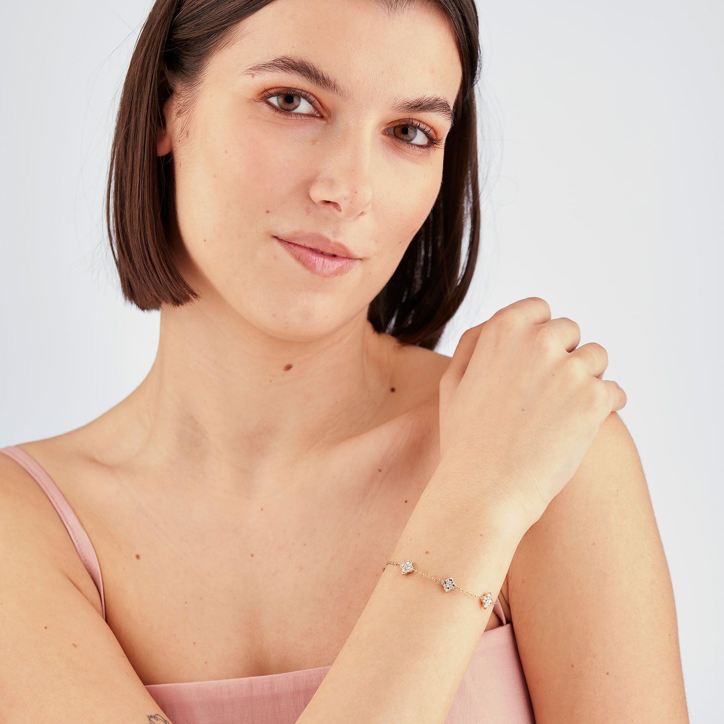 Bracciale Sagapò Gleam Pvd Oro con Cristalli