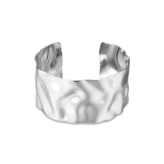 Bracciale alla Schiava Sagapò Emotion Acciaio Aperto Martellato