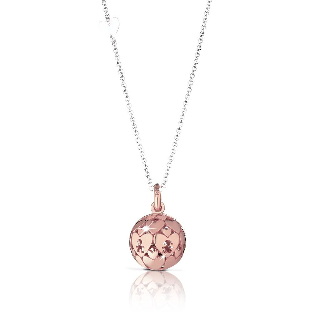 Collana leBebé Suonamore Mondi Argento Pendente Sfera Chiama Angeli Rosato