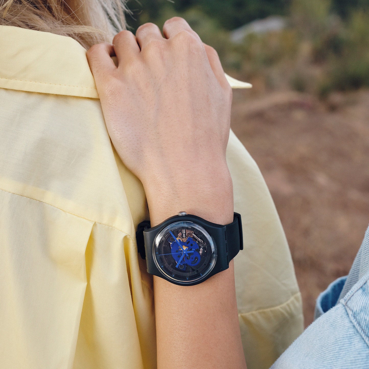 Orologio Swatch Time To Blue Big