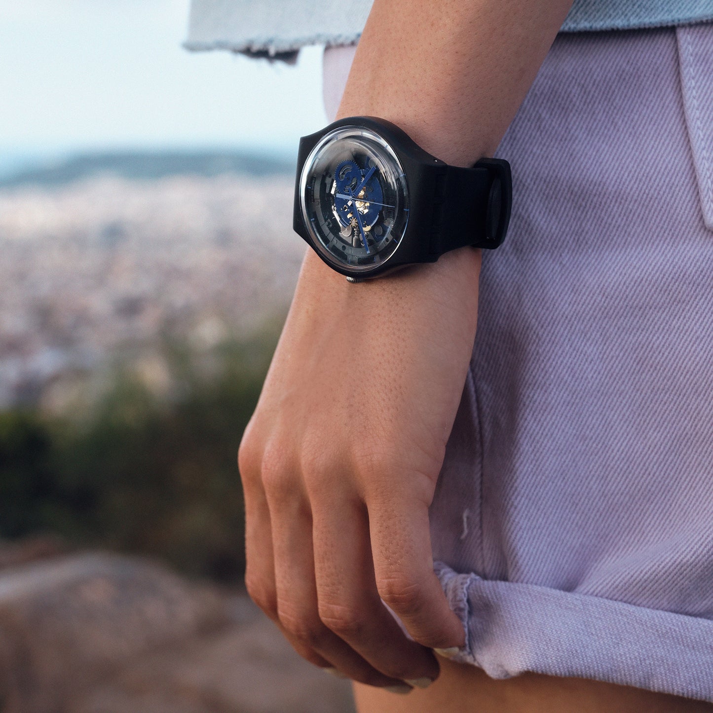 Orologio Swatch Time To Blue Big