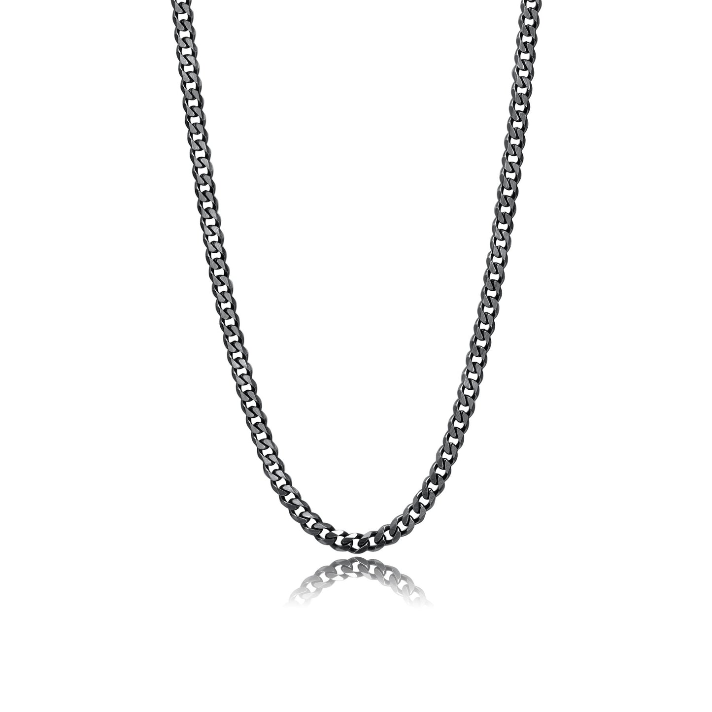 Collana Sagapò Ripple Girocollo Uomo In Acciaio Brunito Catena Grumetta