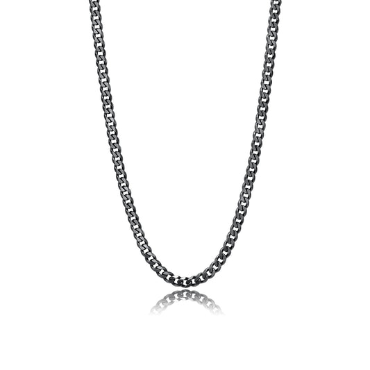 Collana Sagapò Ripple Girocollo Uomo In Acciaio Brunito Catena Grumetta