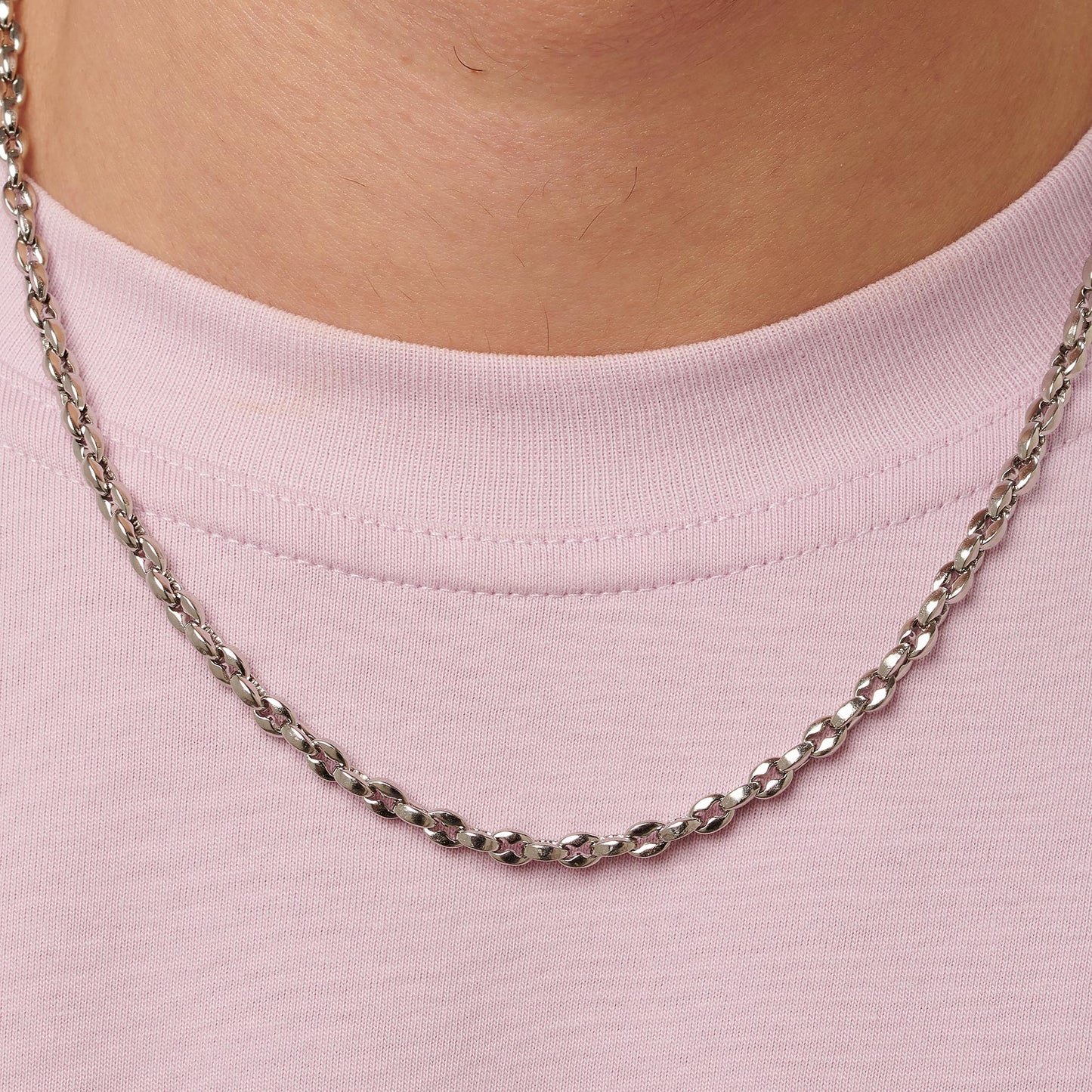 Collana Sagapò Ripple Collana Uomo In Acciaio Catena Forzatina Spessa