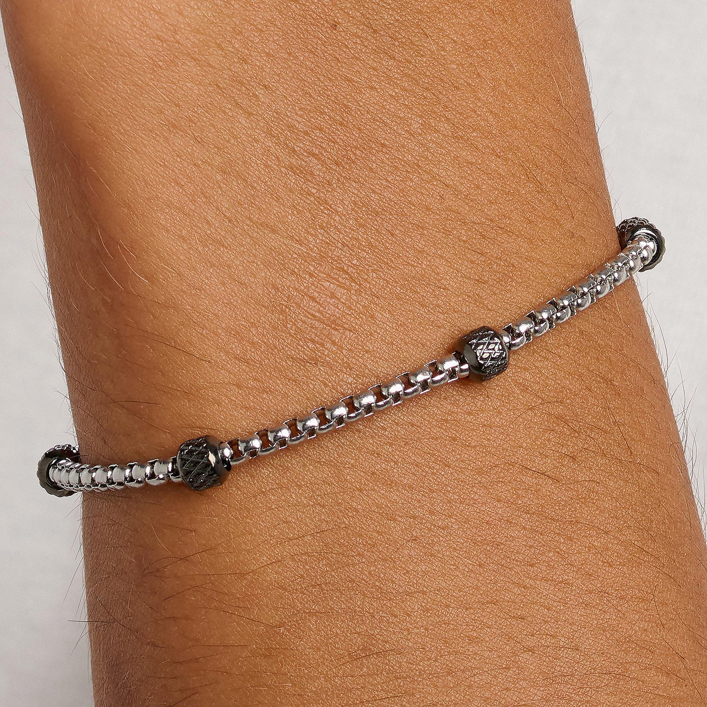 Bracciale Sagapò Ripple Bracciale Uomo Catena In Acciaio Con Elemento Pvd Rutenio