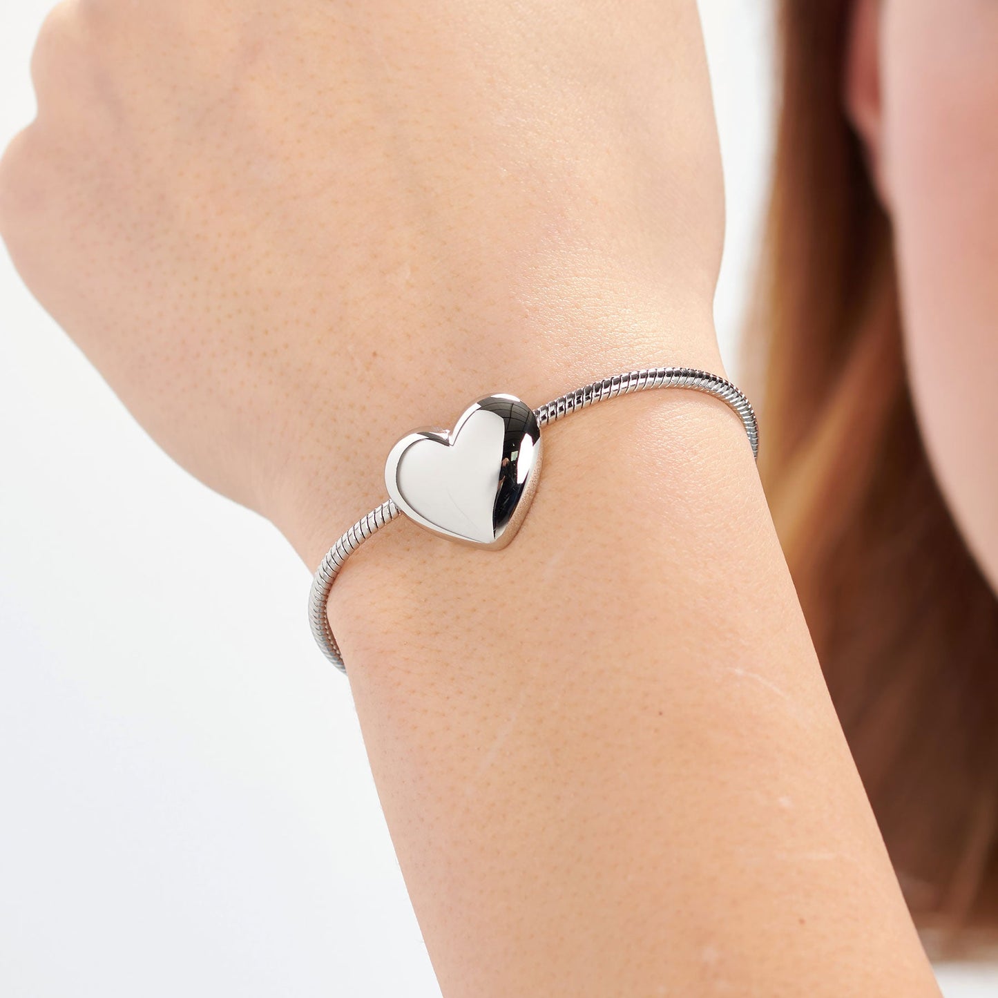 Bracciale Sagapò Stellar Acciaio Maglia Coda Di Topo Cuore Bombato Centrale