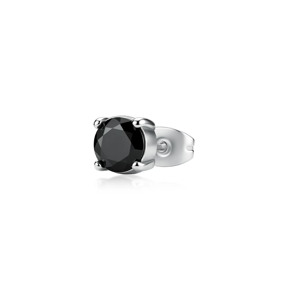 Monorecchino Lobo Sagapò Tricky Acciaio Con Cubic Zirconia Nero