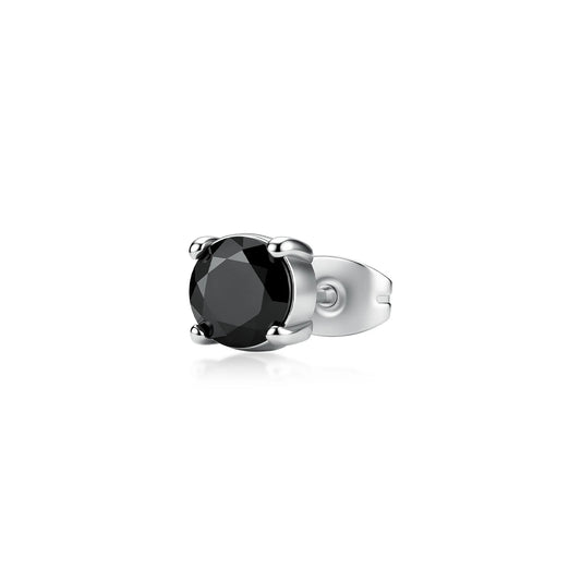 Monorecchino Lobo Sagapò Tricky Acciaio Con Cubic Zirconia Nero
