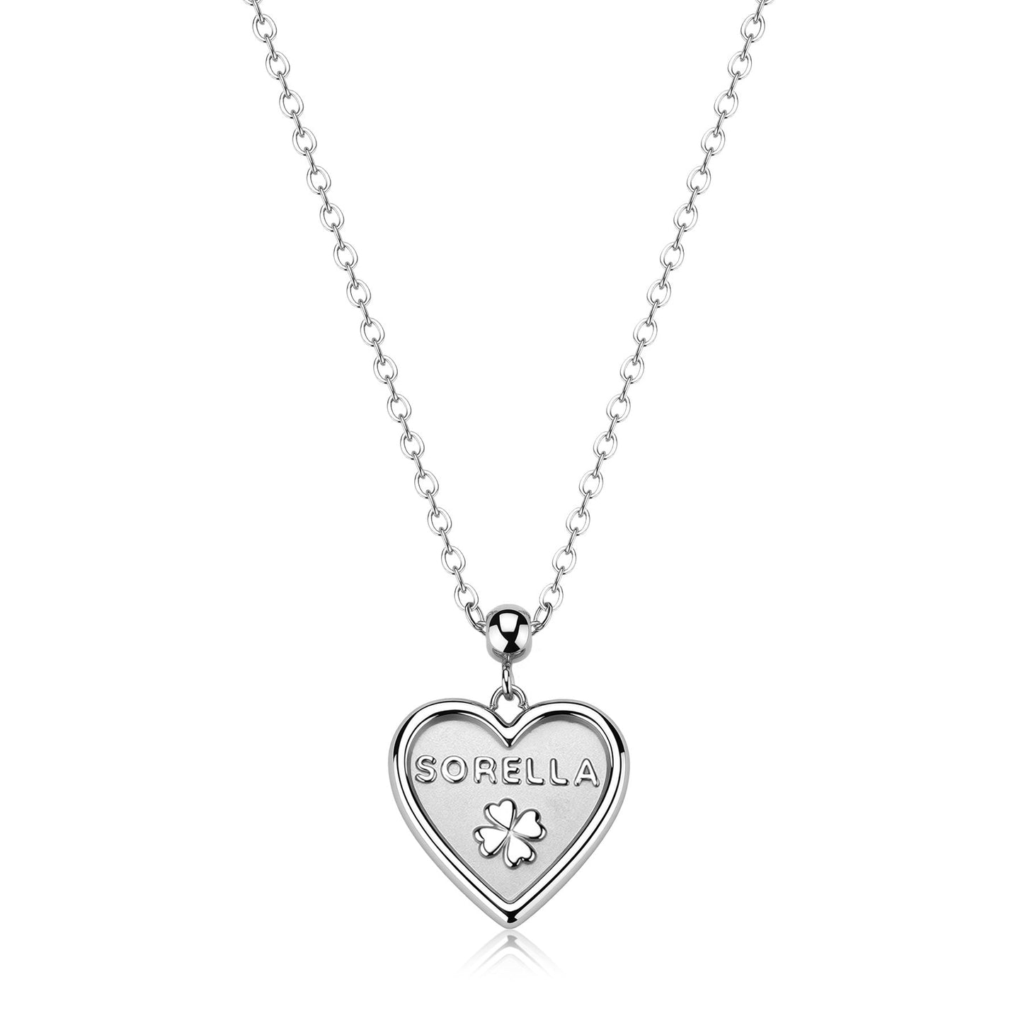 Collana Sagapò Duh Duh Acciaio Pendente Cuore "Sorella"
