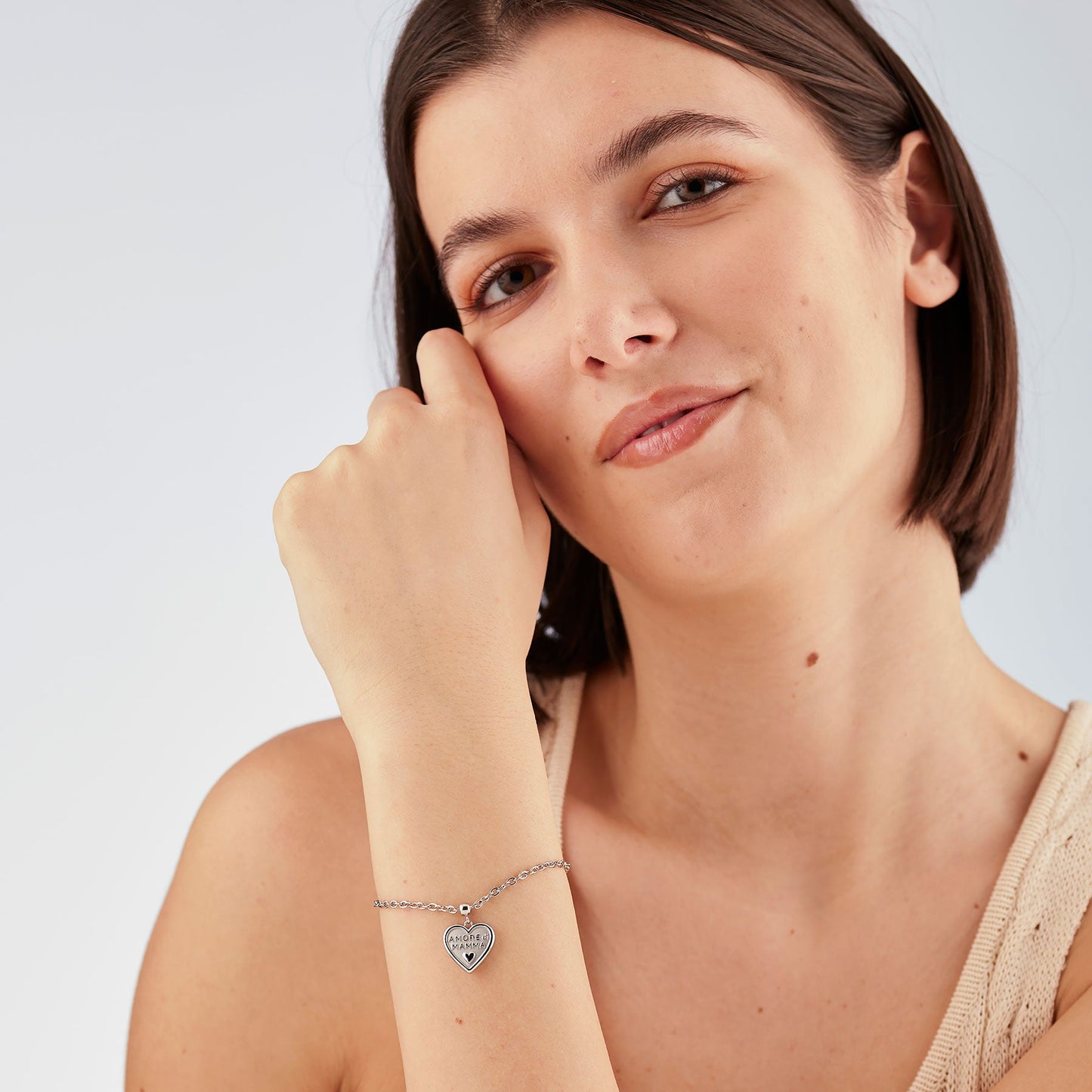 Bracciale Sagapò Duh Duh Acciaio Charm Cuore "Amore Di Mamma"