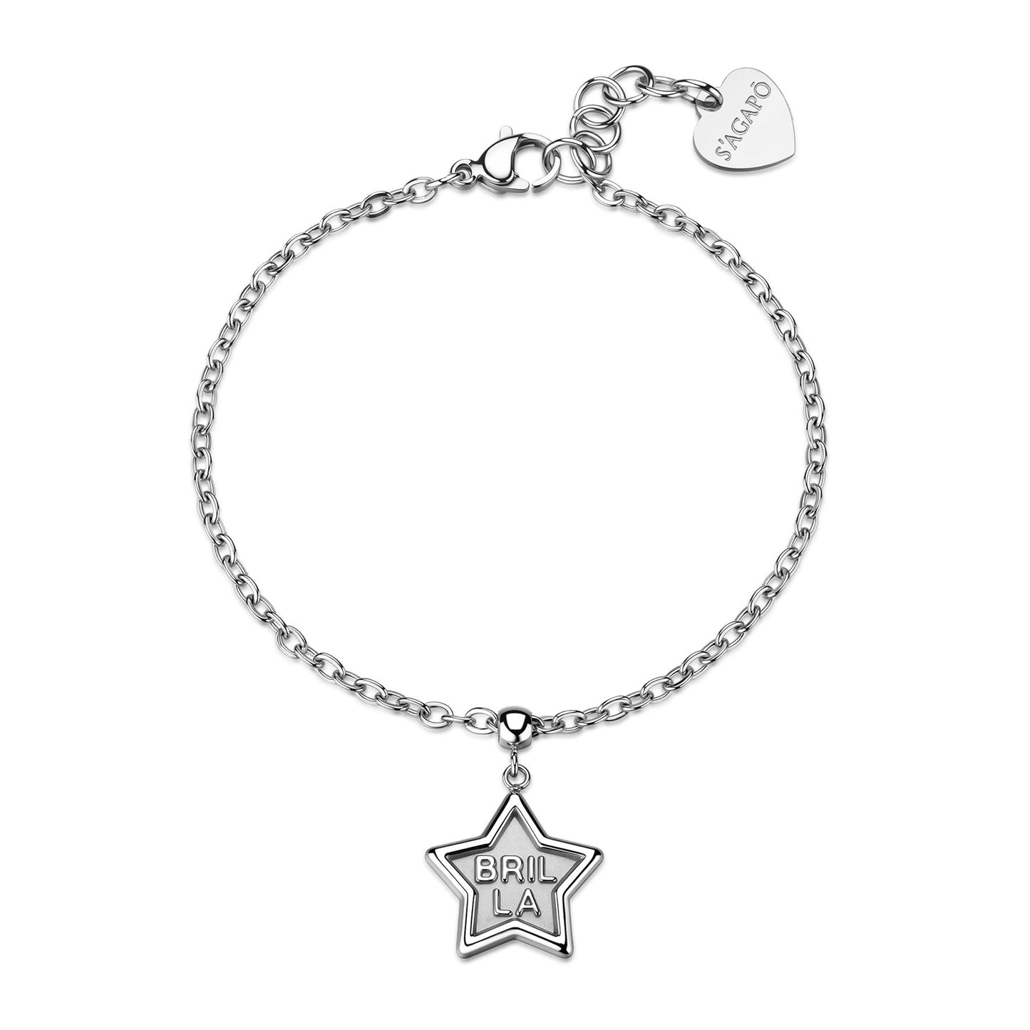 Bracciale Sagapò Duh Duh Acciaio Charm Stella "Brilla"