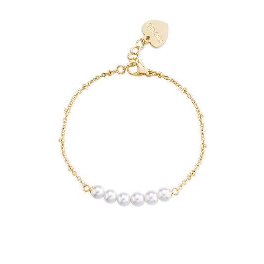 Bracciale Sagapò Wisdom Pvd Oro Con Perle