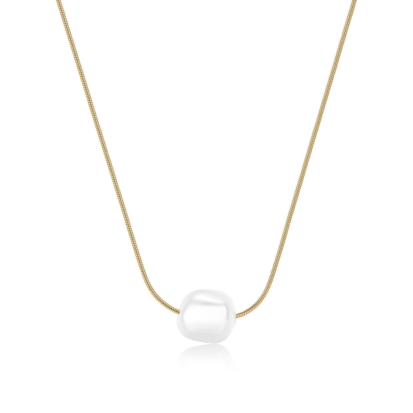 Collana Girocollo Sagapò Wisdom Pvd Oro Coda Di Topo Perla Passante