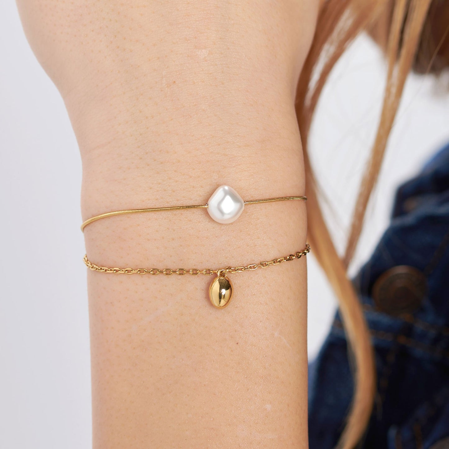 Bracciale Sagapò Wisdom 2 Fili Pvd Oro Perla Di Conchiglia