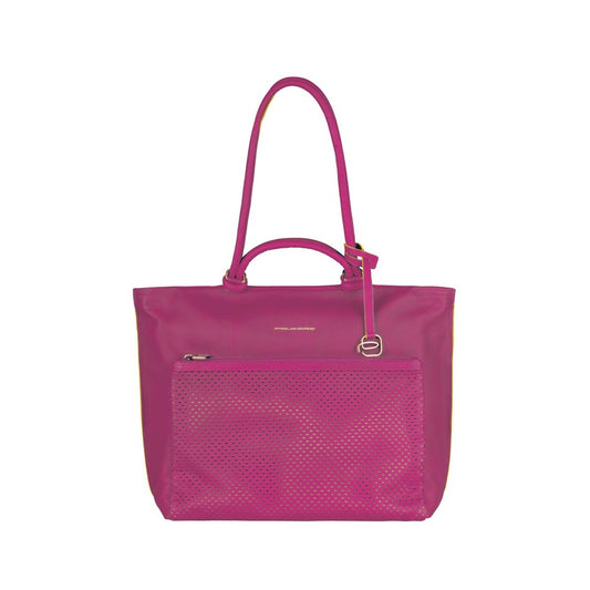 Borse Piquadro Shopping Bag Orizzontale Pelle Fucsia