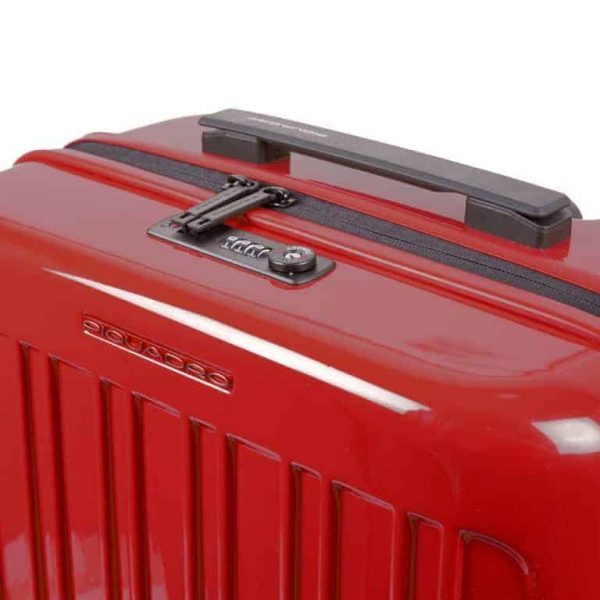 Trolley Piquadro Rigido Small 4 Ruote In Policarbonato Rosso