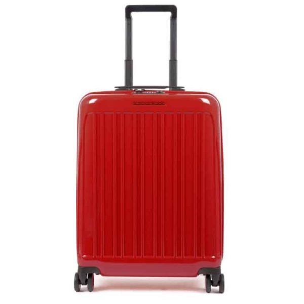 Trolley Piquadro Rigido Small 4 Ruote In Policarbonato Rosso