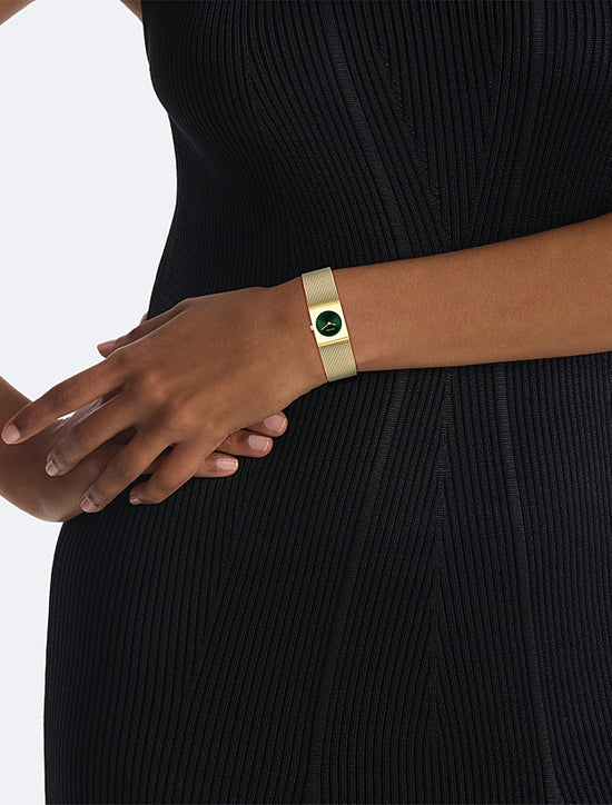 Orologio Calvin Klein Pulse Lady 21 Mm Acciaio Pvd Oro Braccialato Maglia Milano