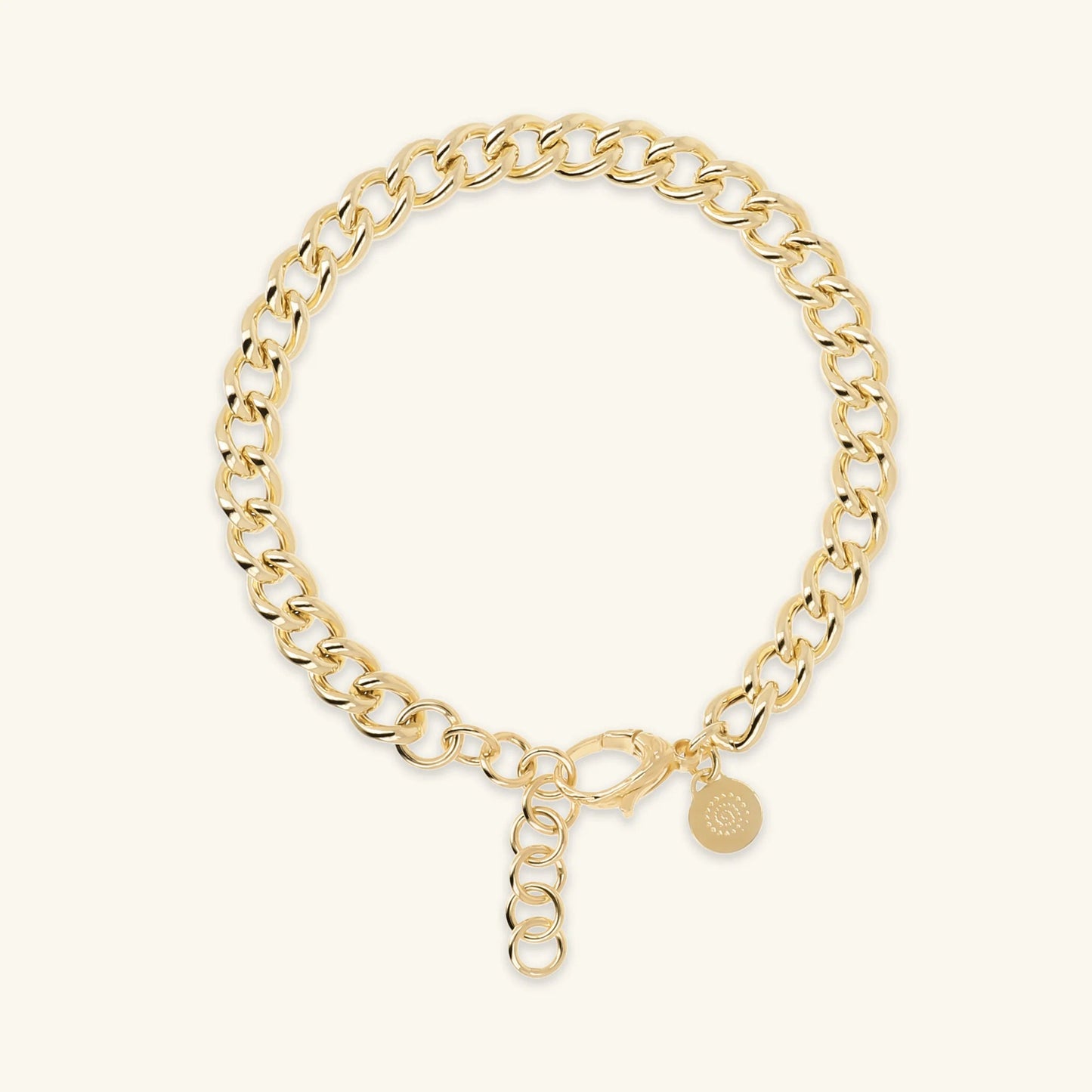 Bracciale Etrusca Gioielli Lega Golden Placcata Oro 18 Kt Catena Grumetta