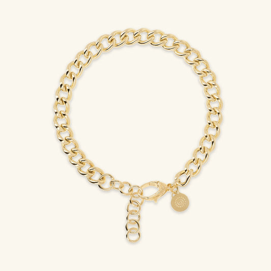Bracciale Etrusca Gioielli Lega Golden Placcata Oro 18 Kt Catena Grumetta