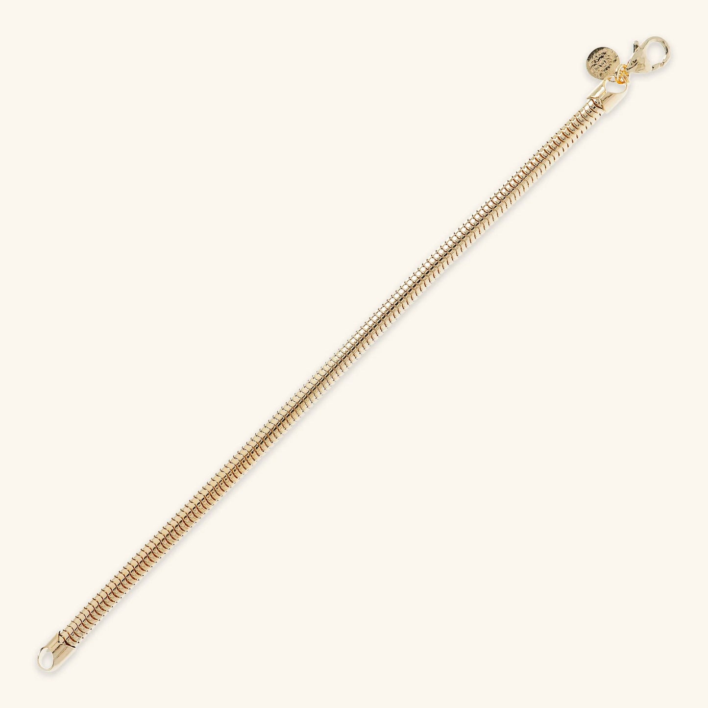 Bracciale Etrusca Catena Snake Lega Golden Placcata Oro 18 kt