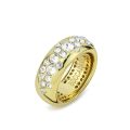 Anello a Fascia Regolabile Boccadamo Mediterranea Harem Bronzo Pvd Oro Con Cristalli