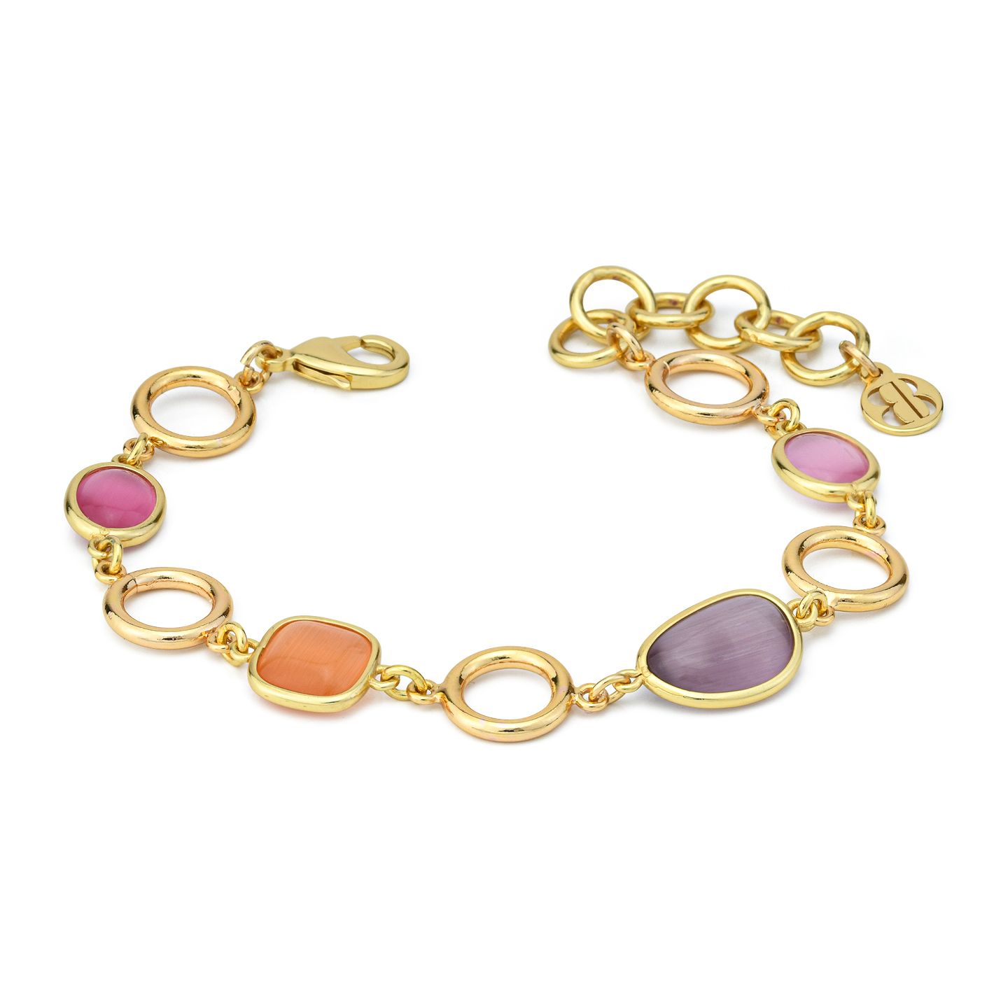 Bracciale Boccadamo Mediterranea Crisette Bronzo Pvd Oro Con Cristalli