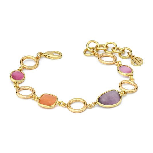 Bracciale Boccadamo Mediterranea Crisette Bronzo Pvd Oro Con Cristalli