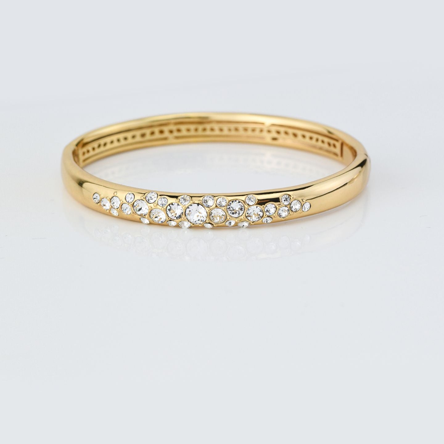 Bracciale Rigido Boccadamo Mediterranea Harem Bronzo Pvd Oro Con Cristalli
