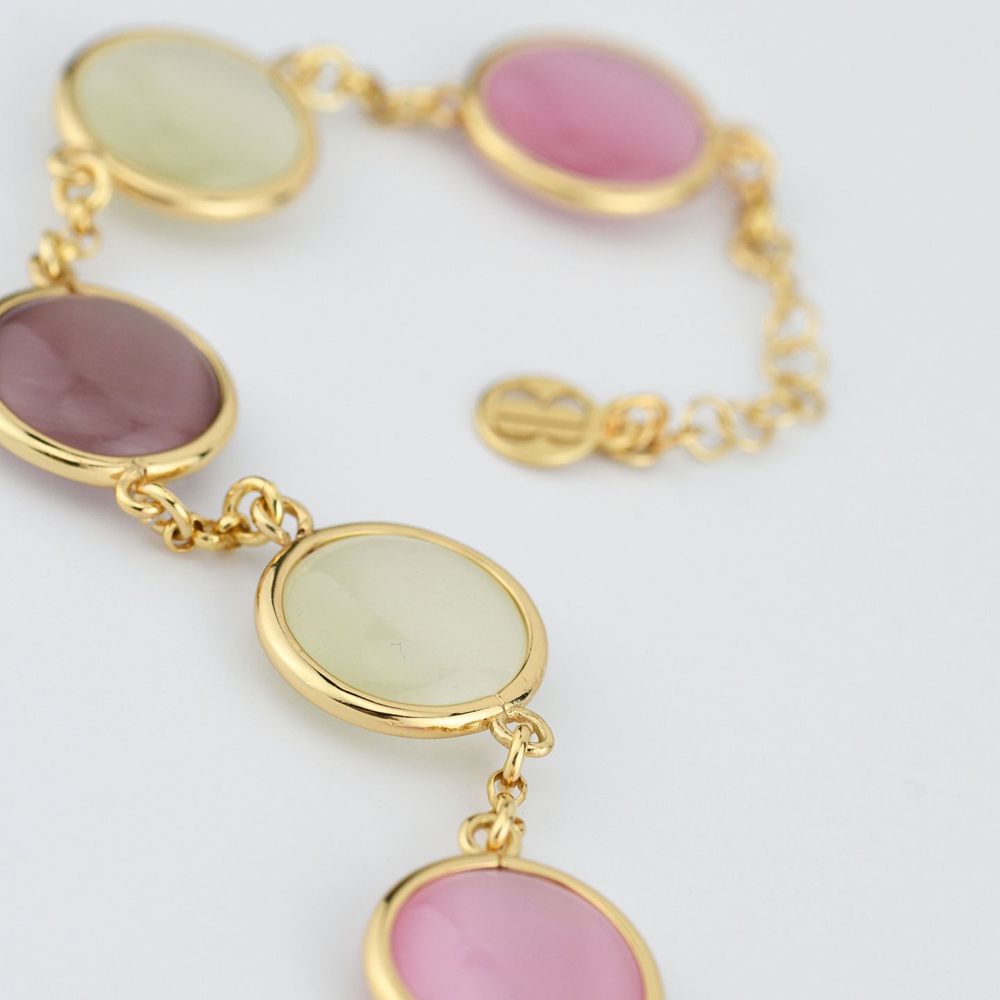 Bracciale Boccadamo Mediterranea Crisette Bronzo Pvd Oro Con Cristalli Cabochon