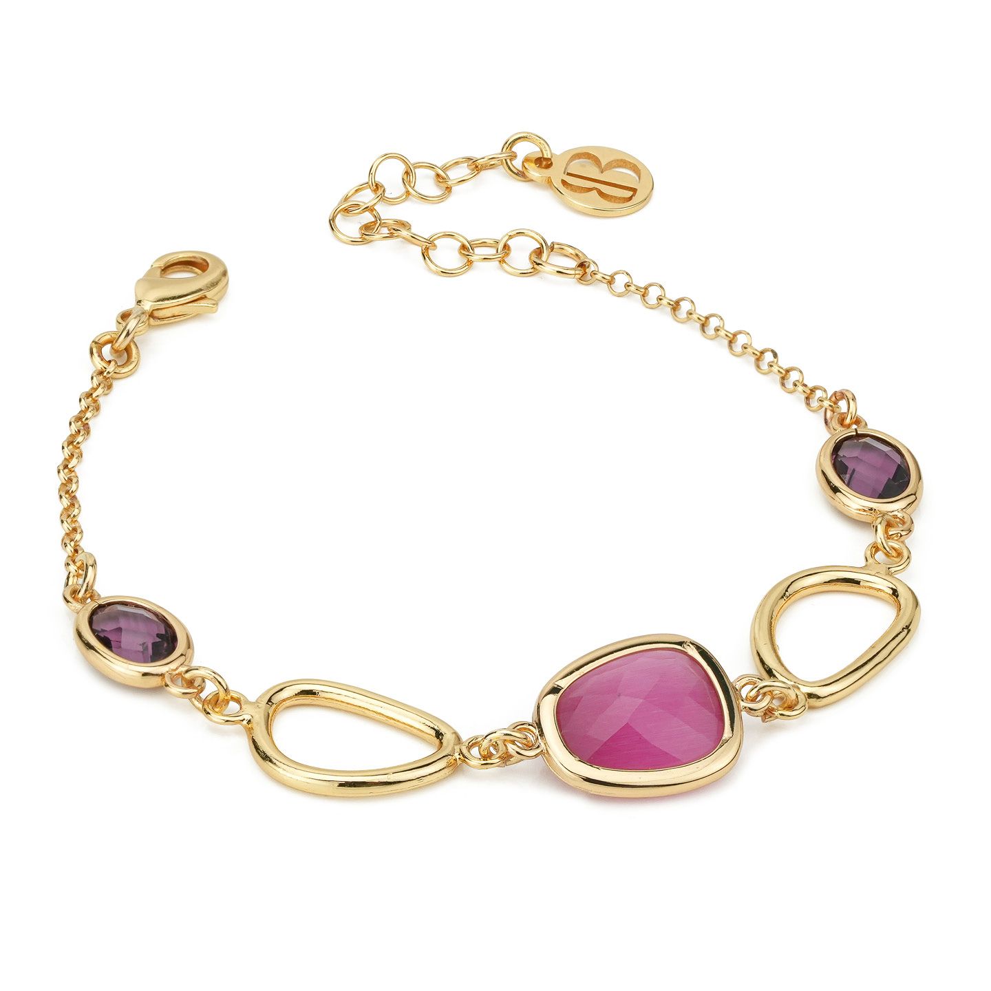 Bracciale Boccadamo Mediterranea Crisette Bronzo Pvd Oro con Cristalli
