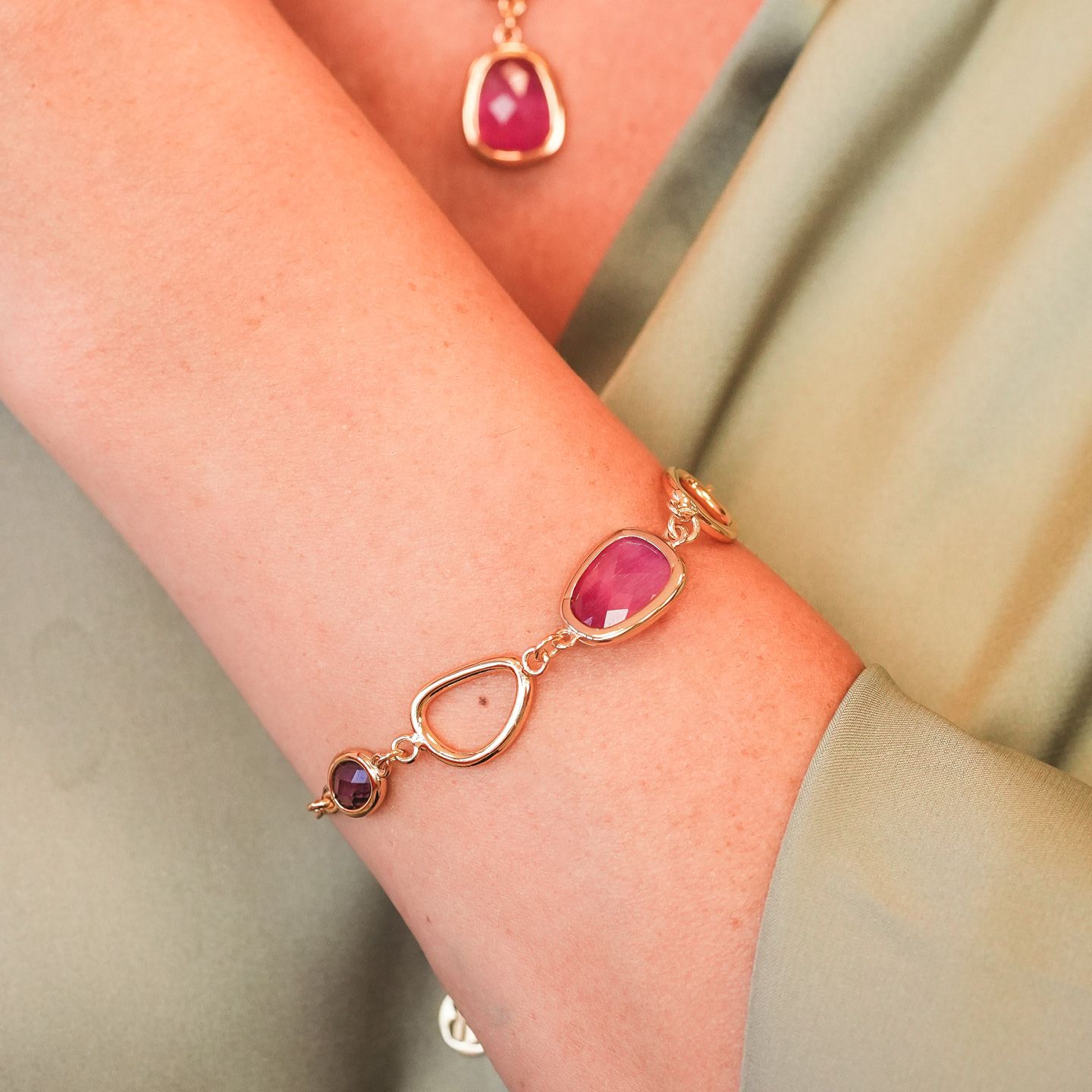 Bracciale Boccadamo Mediterranea Crisette Bronzo Pvd Oro con Cristalli