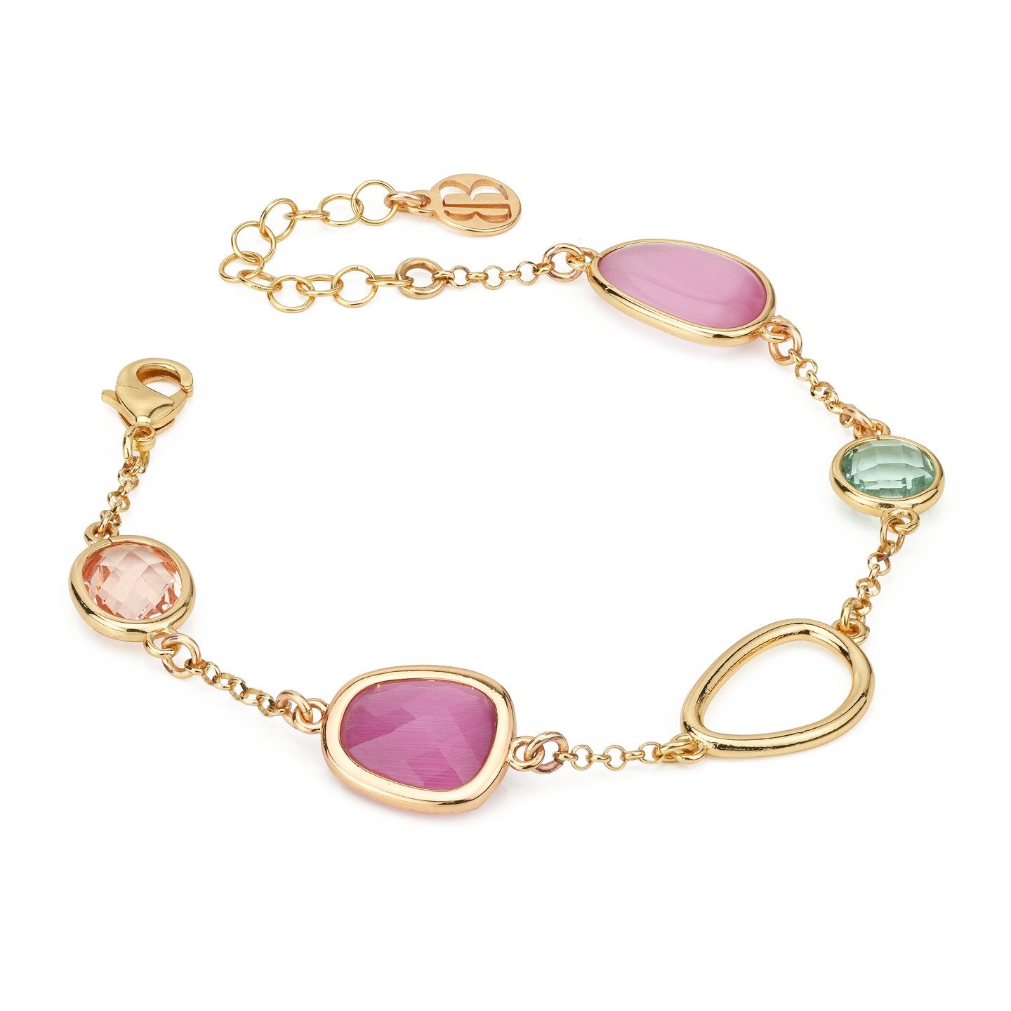 Bracciale Boccadamo Mediterranea Crisette Bronzo Pvd Oro e Cristalli