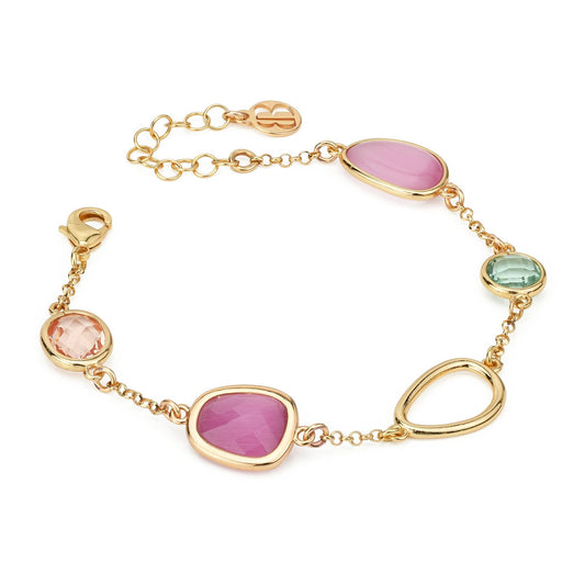Bracciale Boccadamo Mediterranea Crisette Bronzo Pvd Oro e Cristalli