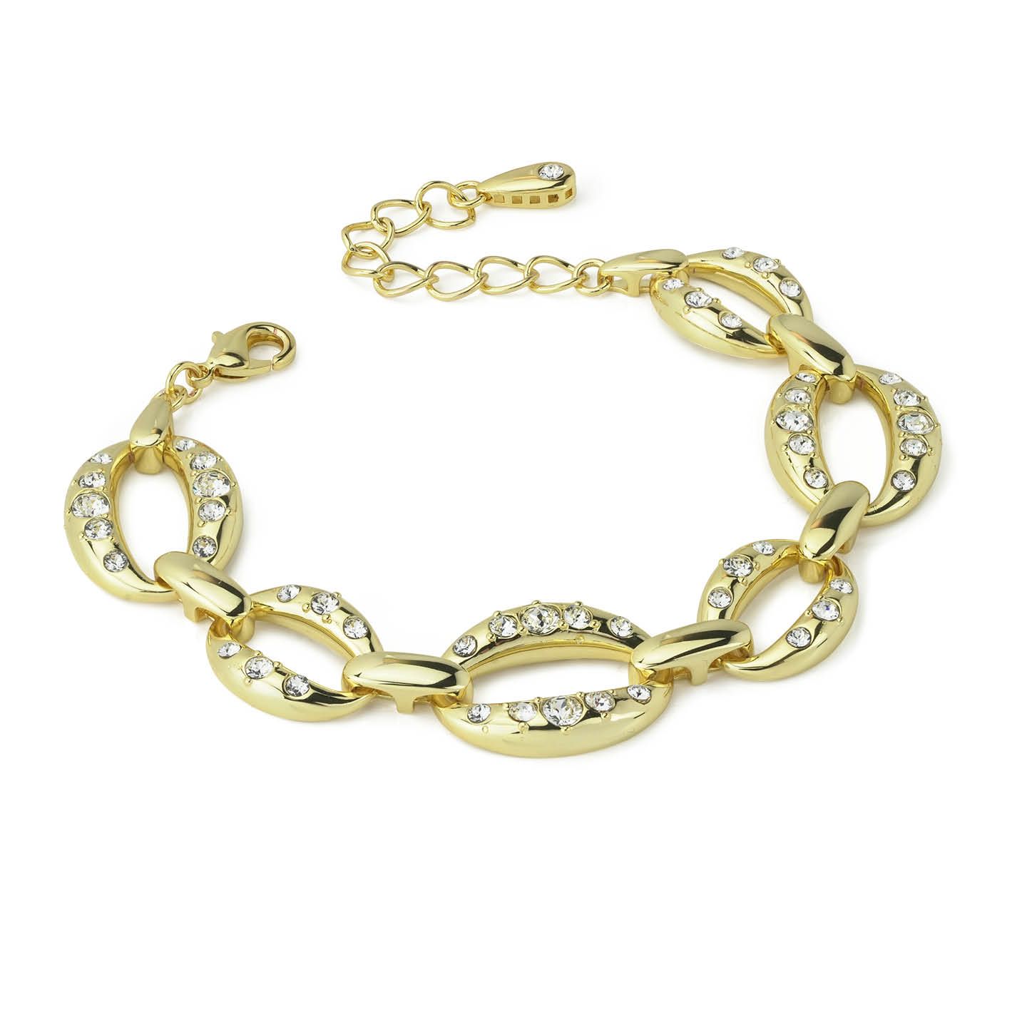 Bracciale Boccadamo Mediterranea Harem Bronzo Pvd Oro e Cristalli