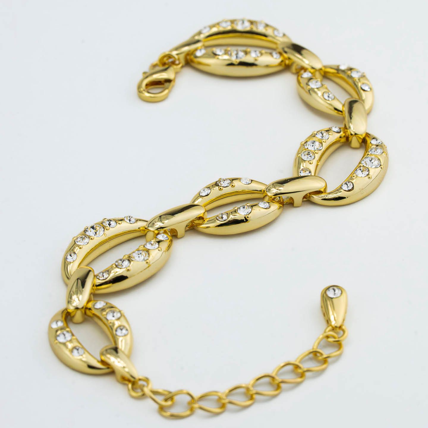 Bracciale Boccadamo Mediterranea Harem Bronzo Pvd Oro e Cristalli