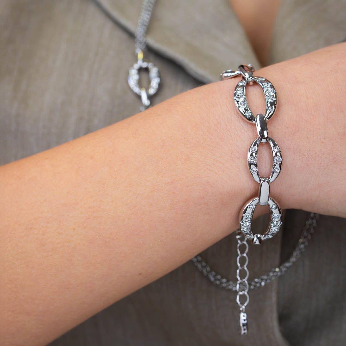 Bracciale Boccadamo Mediterranea Harem Bronzo Rodiato e Cristalli