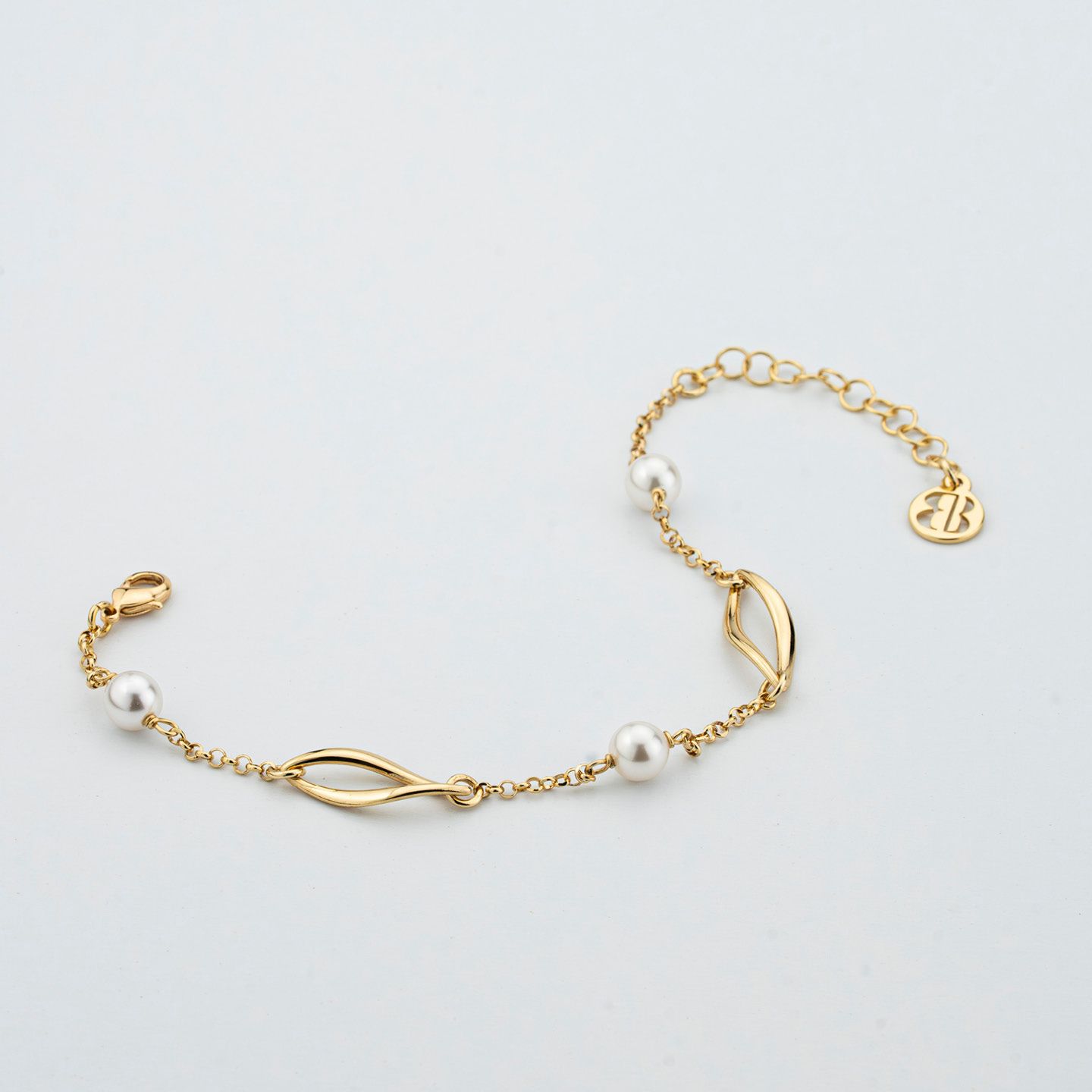 Bracciale Boccadamo Mediterranea Crisette Bronzo Pvd Oro e Perle